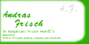 andras frisch business card